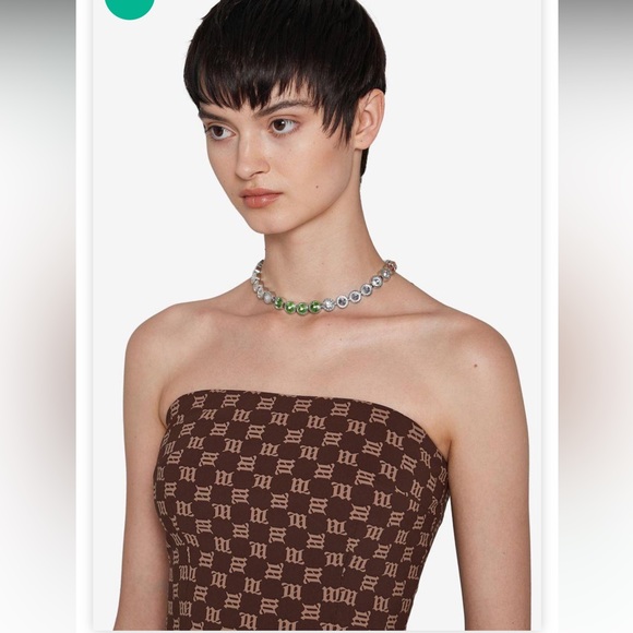 Monogram Spaghetti Top Brown - Picture 3 of 7